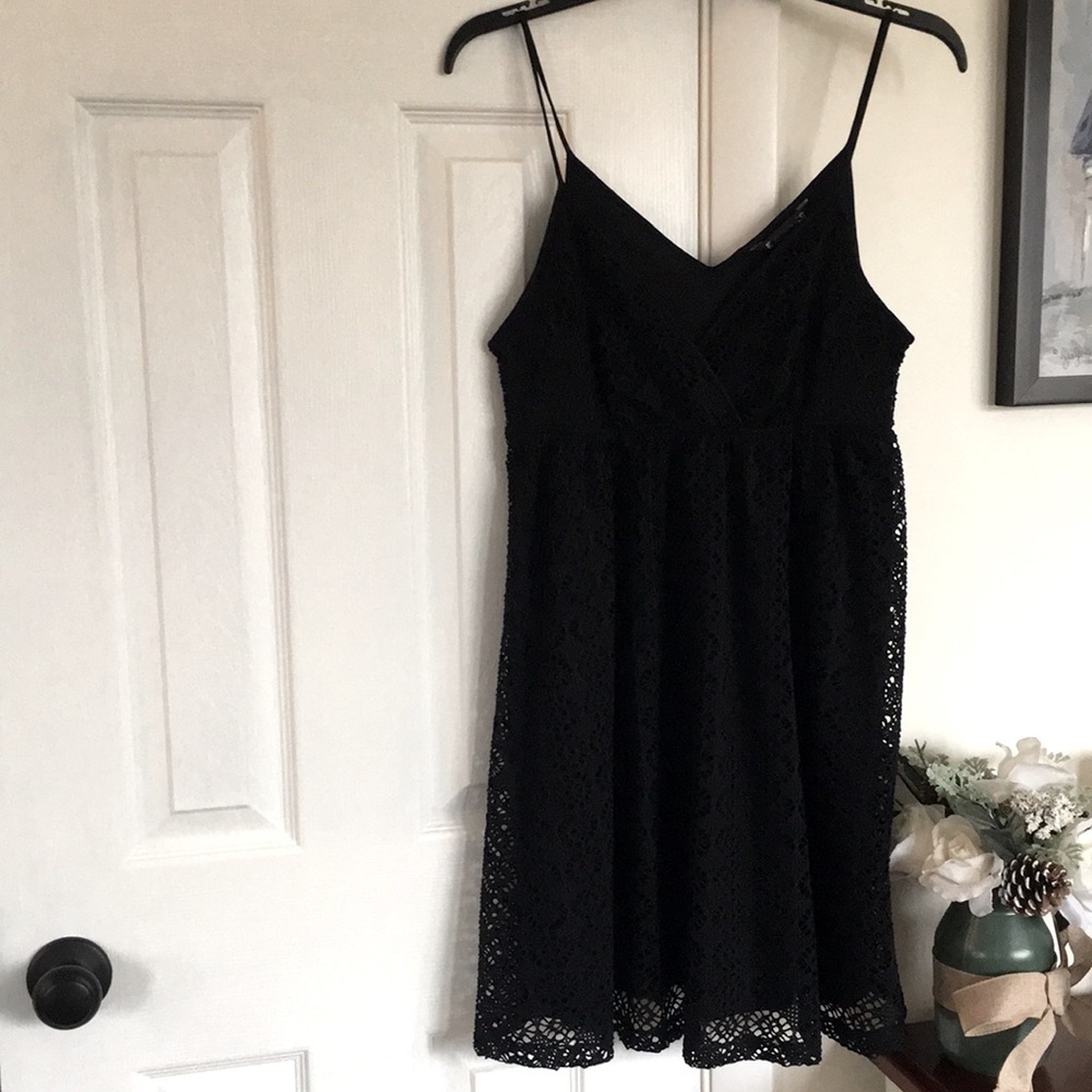 EXPRESS Black Eyelet Dress S